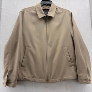 Claiborne Lightweight Jacket Full Zip‎ Collared Outdoor Coat Beige M